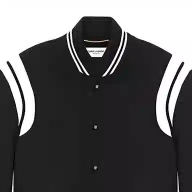 Saint Laurent Striped Baseball Jacket
