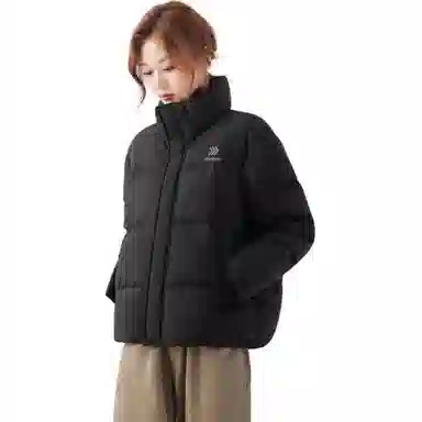 鸭鸭 加厚纯色立领短款羽绒服 女款