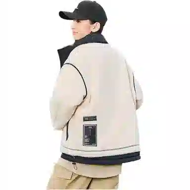 鸭鸭 时尚百搭短款双面穿无帽立领羽绒服 男女同款