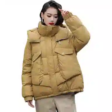 鸭鸭 连帽加厚保暖羽绒服 女款