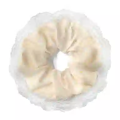 零界 甜美奶油系列波点头绳 蕾丝花边温柔大肠圈 小众设计高级发饰 布艺 发圈 女款