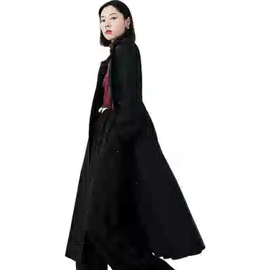 美洋 收腰长袖连衣裙 女款 黑色