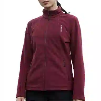 探路者 防风开衫可套穿纯色长袖绒感外套 女款