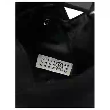 MM6 Maison Margiela Signature Stitch Leather Bag Black