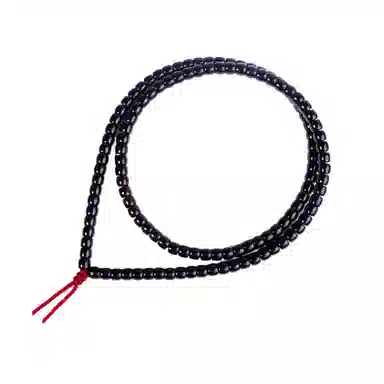 钰澜文玩 黑金素圈绕手挂脖珠串 椰蒂 手串 男女同款情侣款