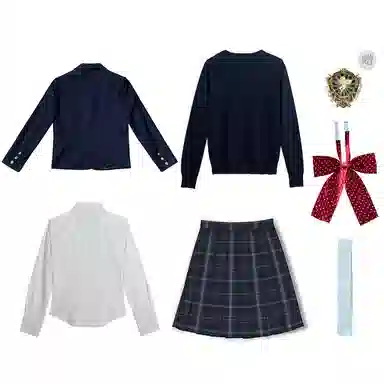 兔半眠 纯色学院风休闲制服 女款