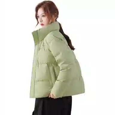 鸭鸭 加厚纯色立领短款羽绒服 女款