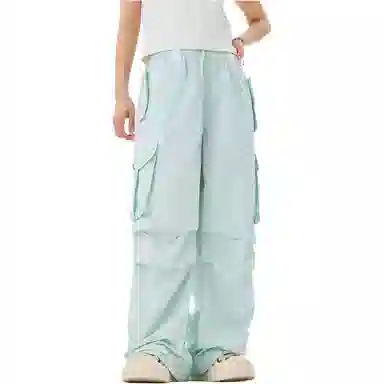 南波万 复古字母刺绣百搭舒适工装裤 女款