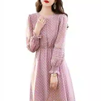 【dme】 宽松休闲立领长袖连衣裙