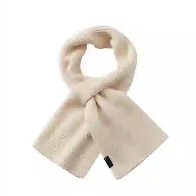 玖慕 纯羊毛秋冬百搭加厚保暖护颈针织交叉围脖短款 绒线围巾 女款