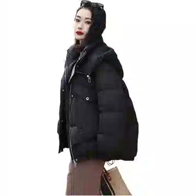 鸭鸭 连帽加厚保暖羽绒服 女款