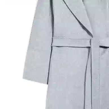 MAX MARA Long Belted Coat Gray