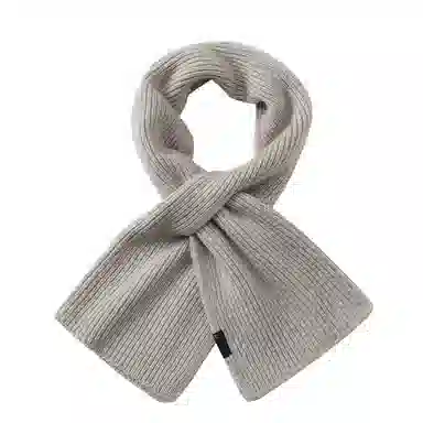 玖慕 纯羊毛秋冬百搭加厚保暖护颈针织交叉围脖短款 绒线围巾 女款