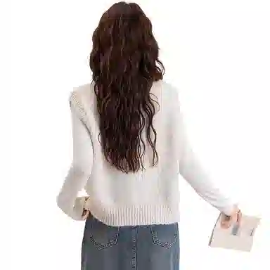 红蜻蜓 简约圆领刺绣马甲背心针织衫 女款