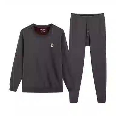 贴身领域 加绒加厚可外穿青少年长袖长裤保暖套装 男款