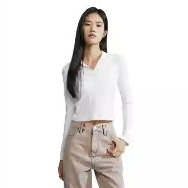 Calvin Klein V-Neck Polo White