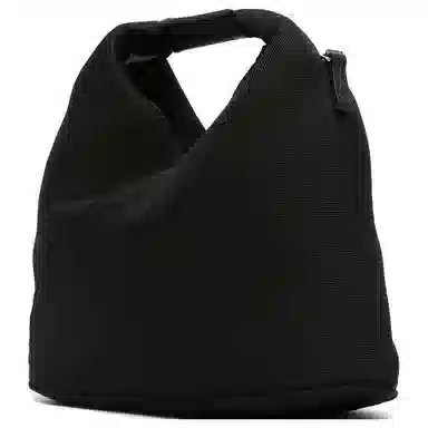 MM6 Maison Margiela Signature Stitch Leather Bag Black