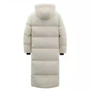 鸭鸭 简约通勤连帽时尚直筒时尚加厚纯色羽绒服 男女同款