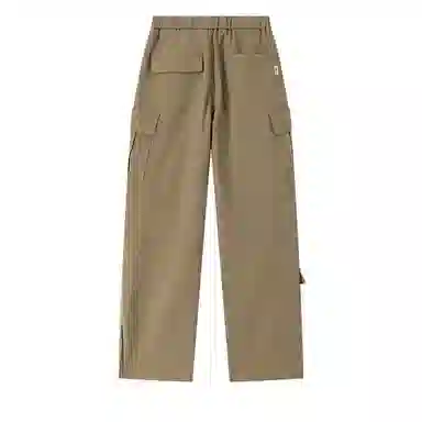兔先森 美式复古高街折叠拼接伞兵裤直筒宽松工装休闲裤 男女同款