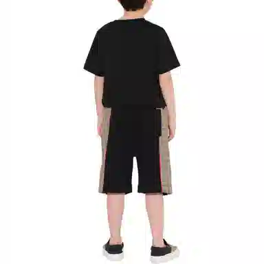 Burberry Logo Print T-Shirt Kids Black