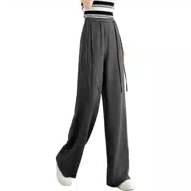 【dme】 简约风大气阔腿纯色休闲裤 女款 深灰