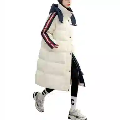 鸭鸭 中长款过膝羽绒服 女款