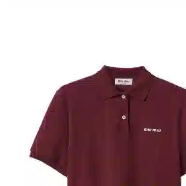 Miu Miu SS24 Logo Polo Red