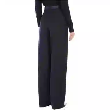 MaxMara Pleated Tapered High Waist Pants Black