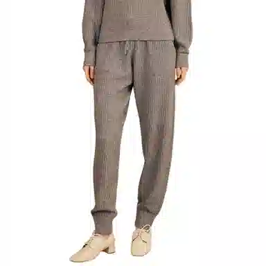 恒源祥 纯色松紧系带针织休闲裤 男女同款