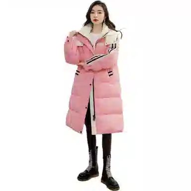 鸭鸭 中长款过膝羽绒服 女款