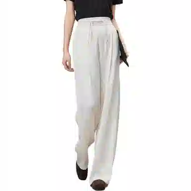 【dme】 纯色松紧宽松直筒休闲裤 女款