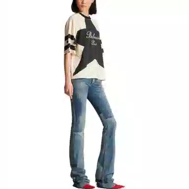 BALMAIN FW23 Signature Stars T-Shirt T