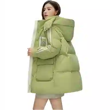 鸭鸭 韩版时尚加厚连帽羽绒服 女款