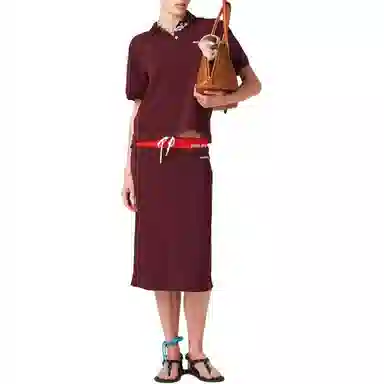 Miu Miu SS24 Logo Polo Red