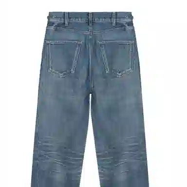 CELINE Margaret High Waist Straight Jeans Blue