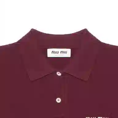 Miu Miu SS24 Logo Polo Red