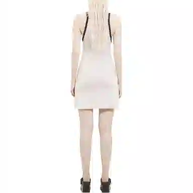 COURREGES Buckle Contrast Dress
