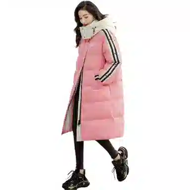 鸭鸭 中长款过膝羽绒服 女款