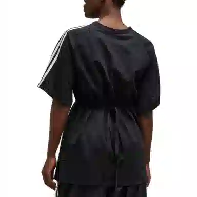 Y-3 Striped Loose Crewneck T-Shirt Black