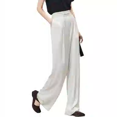 【dme】 纯色松紧宽松直筒休闲裤 女款