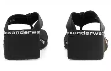 Alexander Wang AW Wedge Flip Flops Black