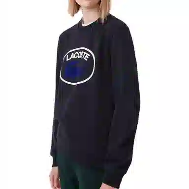 Lacoste Logo Print Sweatshirt Navy