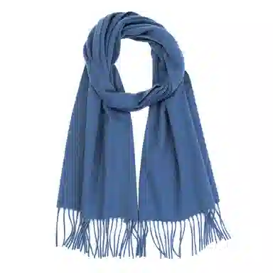 上海故事 纯色暖糯亲肤围脖 山羊绒 绒线围巾 男女同款情侣款 中国红礼盒装