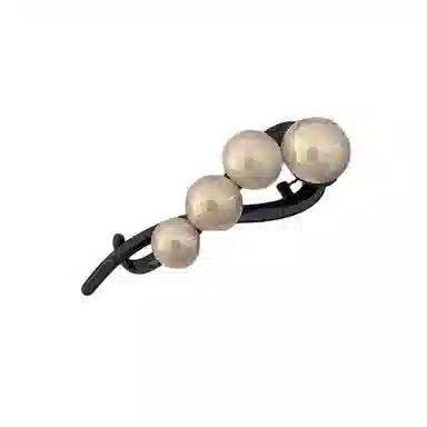 水中玉 珍珠盘发一字扭扭夹后脑勺鲨鱼夹子头饰高级感抓夹 亚克力 发夹 女款