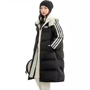 鸭鸭 中长款过膝羽绒服 女款