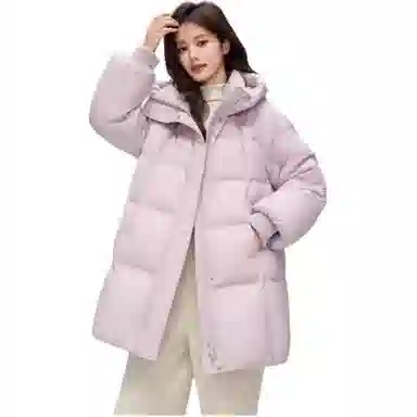 鸭鸭 连帽拉链休闲羽绒服 女