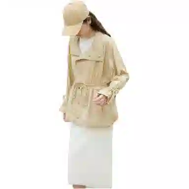 羽物 薄款简约纯色透气长袖防晒服 女款