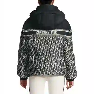 DIOR Striped Logo Hoodie Cotton Jacket Blue