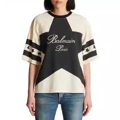 BALMAIN FW23 Signature Stars T-Shirt T