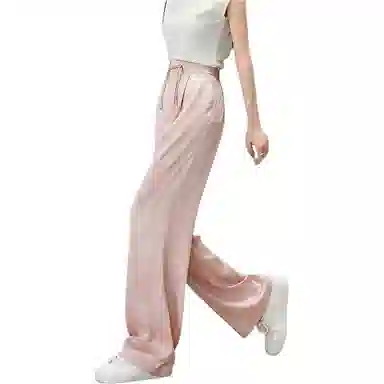 【dme】 纯色松紧宽松直筒休闲裤 女款